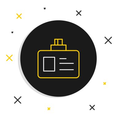 Beyaz arkaplanda çizgi tanımlama simgesi izole edildi. Sunum için, şirketin kimliği için, reklam için kullanılabilir. Renkli taslak konsepti. Vektör.