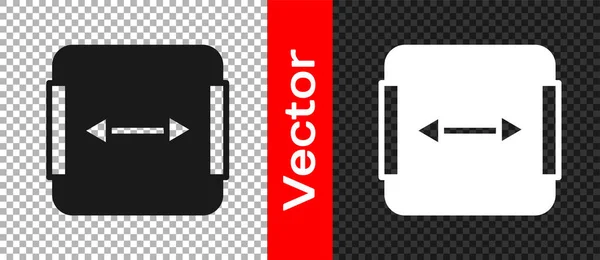 Schwarzbereich Messung Symbol Isoliert Auf Transparentem Hintergrund Vektor — Stockvektor