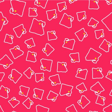 Mısır 'ın çizgi haritası kırmızı arkaplanda izole edilmiş kusursuz desen. Vektör.