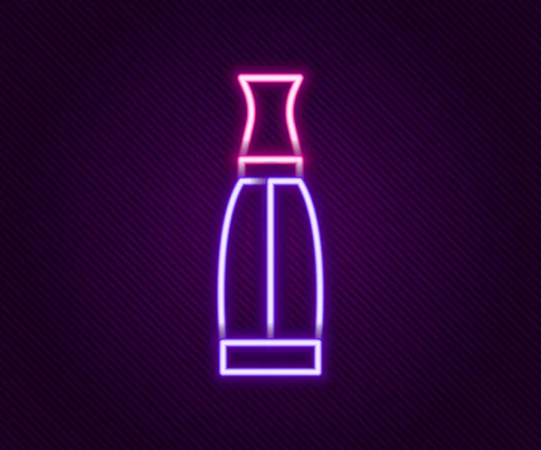 Glowing Neon Line Vape Liquid Bottle Electronic Cigarettes Icon Isolated — ストックベクタ