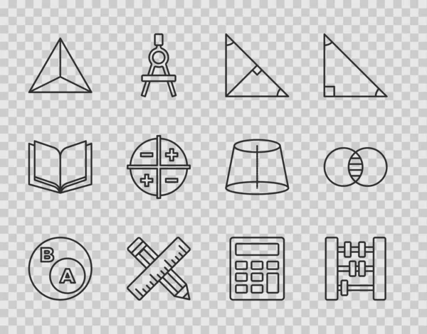 Ligne Consigne Sous Ensembles Math Est Sous Ensemble Abacus Angle — Image vectorielle