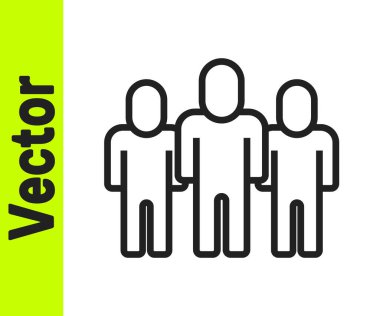 Beyaz arkaplanda siyah çizgi proje taban simgesi izole edildi. İş analizi ve planlama, danışmanlık, takım çalışması, proje yönetimi. Geliştiriciler. Vektör.