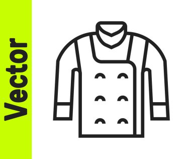 Siyah çizgi süveter simgesi beyaz arkaplanda izole edildi. Kazak ikonu. Vektör.