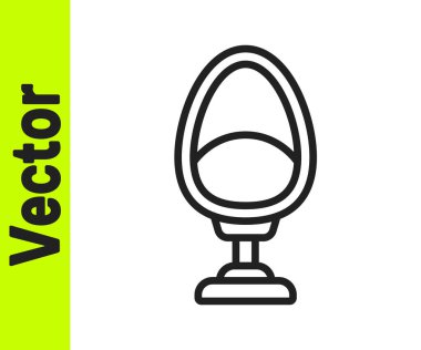 Siyah renkli Armchair simgesi beyaz arkaplanda izole edildi. Vektör.