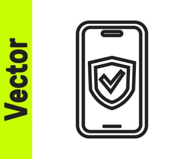 Siyah Hat Sigorta çevrimiçi simgesi beyaz arkaplanda izole edildi. Güvenlik, güvenlik, koruma, konsept koruma. Vektör.