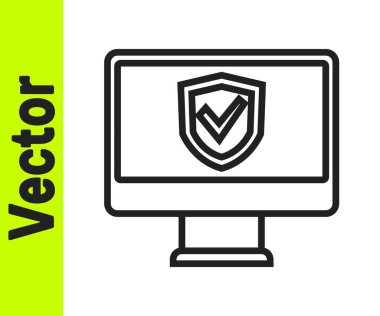 Siyah Hat Sigorta çevrimiçi simgesi beyaz arkaplanda izole edildi. Güvenlik, güvenlik, koruma, konsept koruma. Vektör.