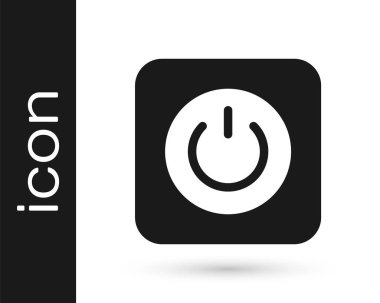 Siyah Güç simgesi beyaz arkaplanda izole edildi. Başlat işareti. Vektör.