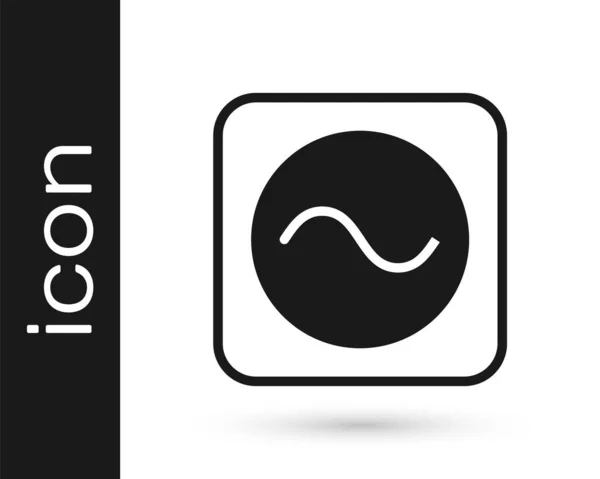Icône Symbole Source Tension Noir Isolé Sur Fond Blanc Symbole — Image vectorielle