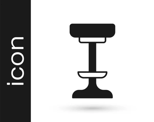 Icône Chaise Noire Isolée Sur Fond Blanc Vecteur — Image vectorielle