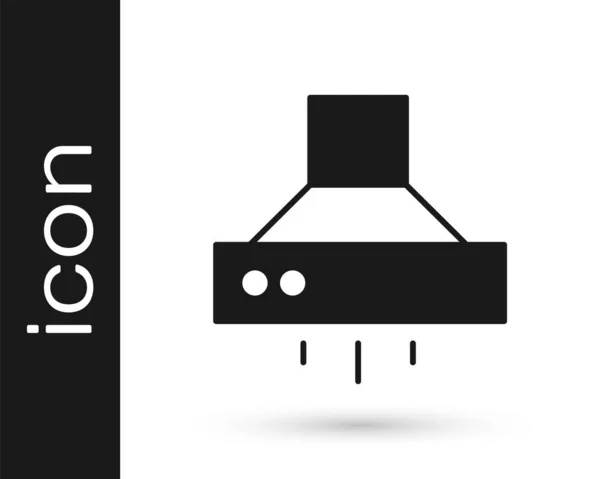 Black Kitchen Extractor Fan Symbol Isoliert Auf Weißem Hintergrund Dunstabzug — Stockvektor