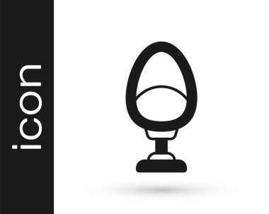 Siyah Kol Koltuğu simgesi beyaz arkaplanda izole edildi. Vektör.