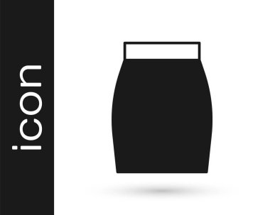 Siyah etek simgesi beyaz arkaplanda izole edildi. Vektör.