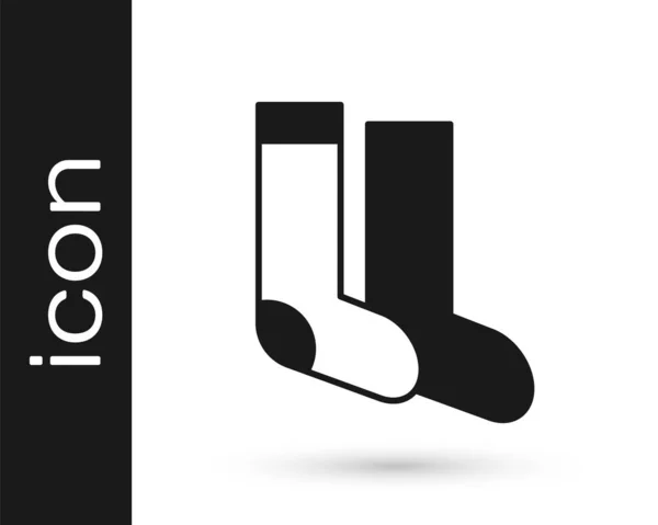 Black Socks Icône Isolée Sur Fond Blanc Vecteur — Image vectorielle