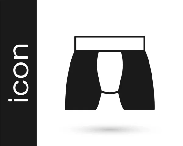 Black Men Underpants Icon Isolated White Background Man Underwear Vector — Stock Vector