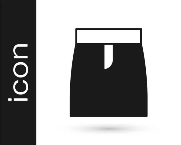 Jupe Noire Icône Isolée Sur Fond Blanc Vecteur — Image vectorielle