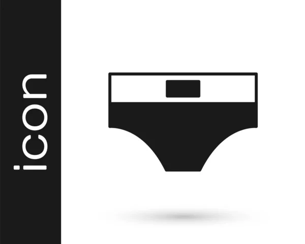 Black Men Underpants Icon Isolated White Background Man Underwear Vector — Stock Vector