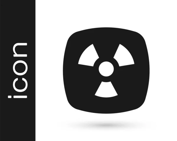 Black Radioactive icon isolated on white background. Radioactive toxic symbol. Radiation hazard sign. Vector.