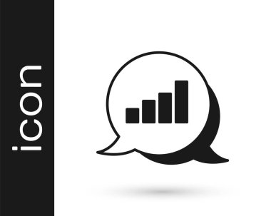 Beyaz arkaplanda siyah pasta grafiği ikonu izole edildi. Diyagram çizelgesi. Vektör.