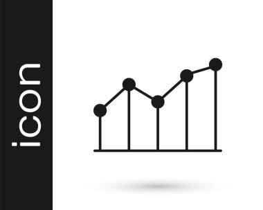 Beyaz arkaplanda siyah pasta grafiği ikonu izole edildi. Diyagram çizelgesi. Vektör.