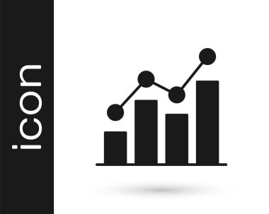 Beyaz arkaplanda siyah pasta grafiği ikonu izole edildi. Diyagram çizelgesi. Vektör.