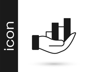 Beyaz arkaplanda siyah pasta grafiği ikonu izole edildi. Diyagram çizelgesi. Vektör.