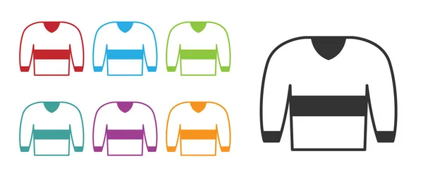 Schwarzer Pullover Symbol Isoliert Auf Weißem Hintergrund Pullover Symbol Sweatshirt — Stockvektor