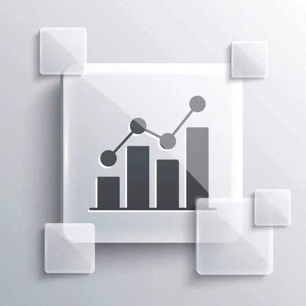 Ícone Infográfico Gráfico Grey Pie Gráfico Isolado Fundo Cinza Diagrama —  Vetores de Stock