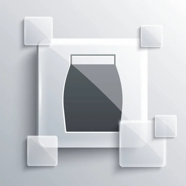 Grijze Rok Pictogram Geïsoleerd Grijze Achtergrond Vierkante Glazen Panelen Vector — Stockvector