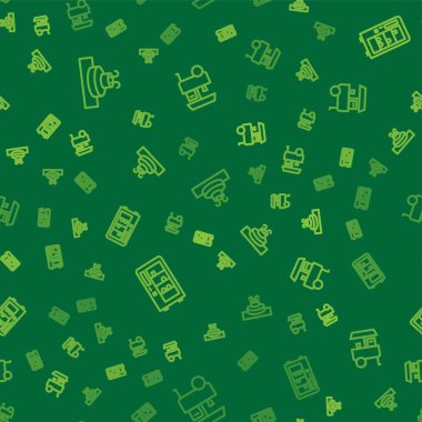 Çeşme Hattı, Satış Makinesi ve Hızlı Sokak Yemek Arabası 'nı kusursuz bir şablona ayarlayın. Vektör