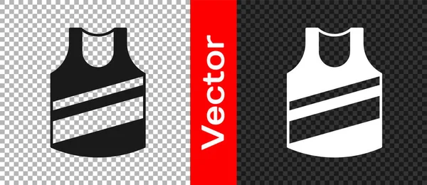 Icono Camiseta Negra Aislado Sobre Fondo Transparente Vector — Vector de stock