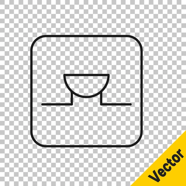 Черная Линия Buzzer Электронной Схеме Значок Изолирован Прозрачном Фоне Вектор — стоковый вектор