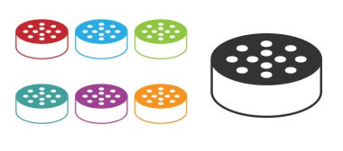 Siyah Su algılayıcı simgesi beyaz arkaplanda izole edildi. Simgeleri renklendirin. Vektör.