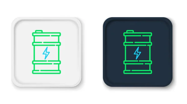 Icono Barril Combustible Line Bio Aislado Sobre Fondo Blanco Eco — Archivo Imágenes Vectoriales