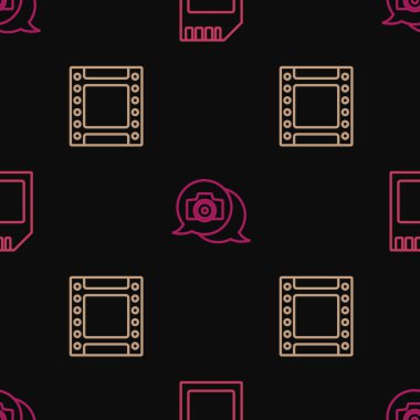 Hafıza kartını, kamera rulo kartuşunu ve fotoğraf makinesini kusursuz şekilde ayarla. Vektör