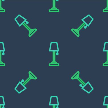 Satır lambası simgesi mavi arkaplanda izole edilmiş kusursuz desen. Vektör