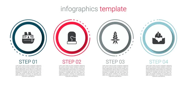 Set Crucero Mitones Navideños Flor Lupine Iceberg Plantilla Infografía Empresarial — Archivo Imágenes Vectoriales