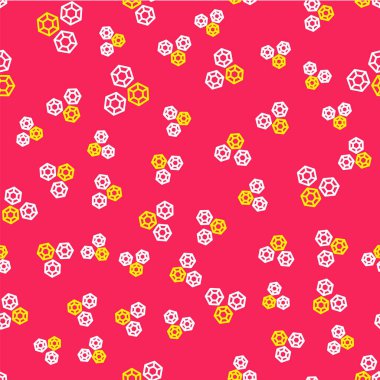 Çizgi taşı simgesi kırmızı zeminde izole edilmiş pürüzsüz desen. Mücevher sembolü. Elmas. Vektör.