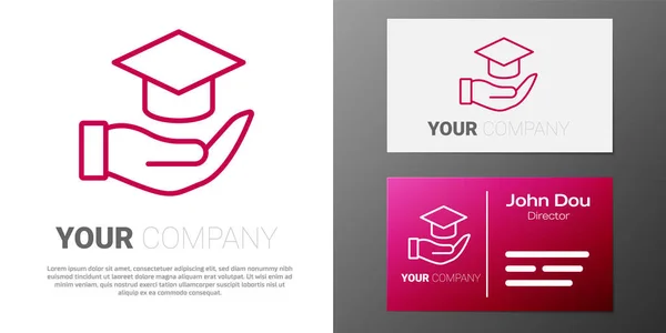 Logotype Line Education Grant Icon Isolated White Background Tuition Fee — 图库矢量图片