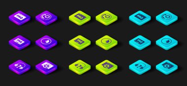 Set Headphones, Browser setting, Laptop and FAQ, Time Management, Telephone 24 hours support and  icon. Vector
