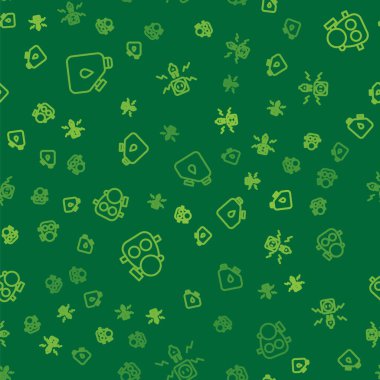 Tüp yakıtı, gaz maskesi ve elektrik kıvılcımını kusursuz şekilde ayarlayın. Vektör