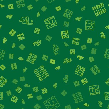 Acil durum frenini, demiryolunu, demiryolunu ve haritayı pürüzsüz bir şekilde ayarla. Vektör