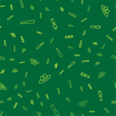 Beyzbol sopası, rozetli şerif şapkası ve kusursuz bir elektrik şoku. Vektör