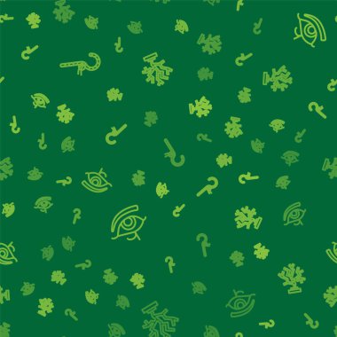 Crook, Horus 'un Gözü ve Mercan' ın Gözü 'nü kusursuz desene ayarlayın. Vektör