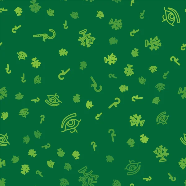 Crook, Horus 'un Gözü ve Mercan' ın Gözü 'nü kusursuz desene ayarlayın. Vektör