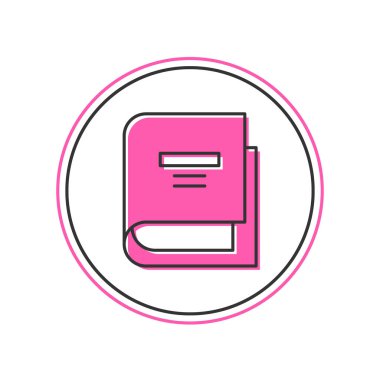 Doldurulmuş Kitap simgesi beyaz arkaplanda izole edildi. Vektör.