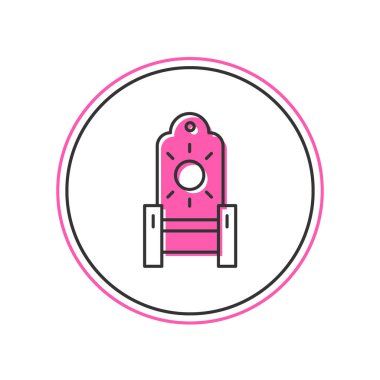 Beyaz arka planda izole edilmiş Ortaçağ taht simgesi. Vektör.