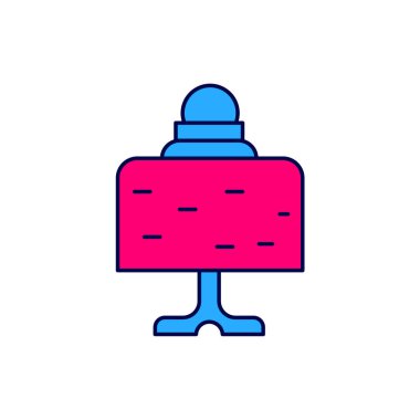 Masa simgesindeki ana hatlı sihirli top beyaz arkaplanda izole edildi. Kristal küre. Vektör.