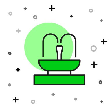 Doldurulmuş Çeşme simgesi beyaz arkaplanda izole edildi. Vektör.