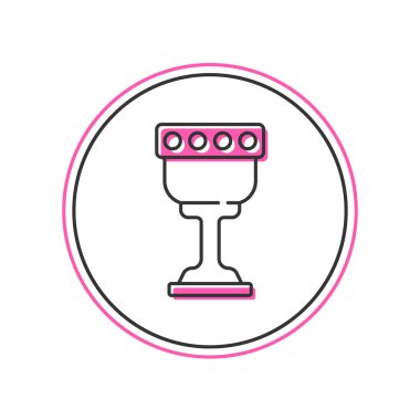 Doldurulmuş orta çağ kadeh simgesi beyaz arkaplanda izole edilmiş. Kutsal Kase. Vektör.