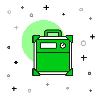 Doldurulmuş Gitar Yükseltici simgesi beyaz arkaplanda izole edildi. Müzik aleti. Vektör.